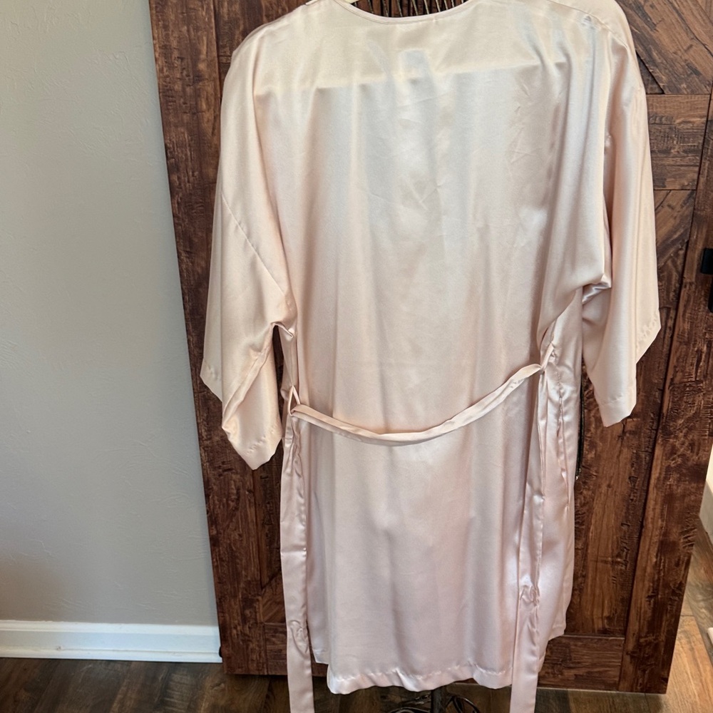 Lace & Beaded Detailed Short Robe  with Chemise by California Dynasty S - Picture 11 of 16